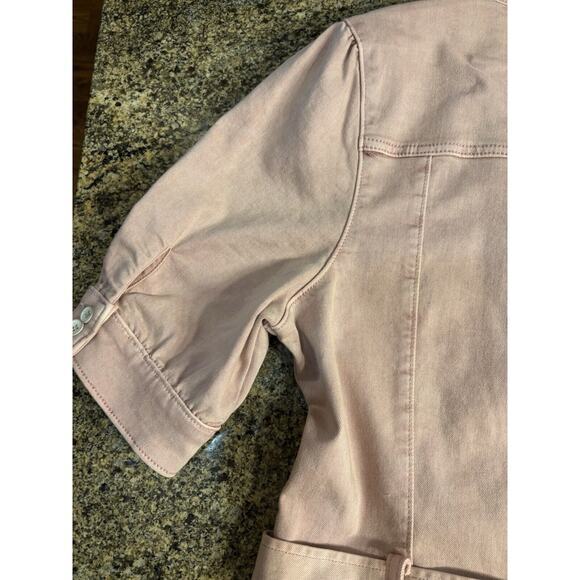 Paige Mayslie Jumpsuit in Vintage Rouge Glow Pink Short Sleeve Sz 8 - Picture 10 of 16